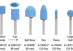 Foredom CeramCut Blue Abrasive Stone 1/8" Shank - A-CK852 - Tree - 120 Fine Med Rotary Tool Accessories
