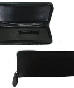 Barracuda PU Leather Pen Bag W Zipper (Holds 2 Pens - Black, Brown Or Pink)