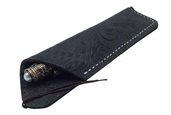 Xiamen Rizheng Industry Co. Ltd Texas Style Pen Sleeve - Handmade Leather Tooled Design - Dusky Black Bag, Boxes And Displays 1 Xiamen Rizheng Industry Co. Ltd Texas Style Pen Sleeve - Handmade Leather Tooled Design - Dusky Black Bag, Boxes And Displays