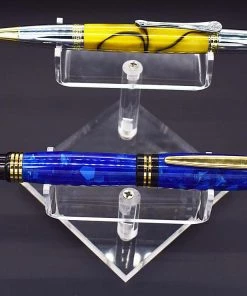 Xiamen Rizheng Industry Co. Ltd Acrylic Pen Display - Holds 2 Pens - 2 Tiered Bag, Boxes And Displays