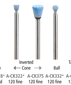 Rotary Tool Accessories Foredom CeramCut Blue Abrasive Stone 3/32" A-CK302 - Small Ball Nose - 80 Med