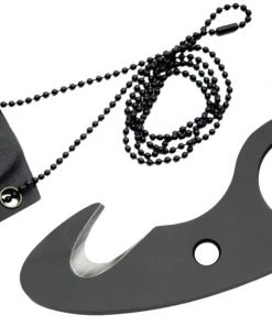 Premium Knife Supply Finger Gut Hook 3.5" / Belt Cutter Neck Knife With Kydex Sheath And Metal Chain Knife Kits