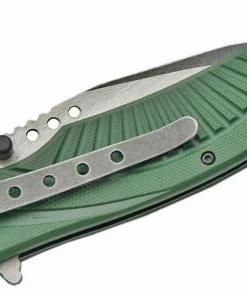 Premium Knife Supply 4.5" MILITARY FOLDING KNFE WITH GREEN G10 HANDLE Limited Edition Knives Completed