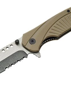 Premium Knife Supply 4.5" MILITARY FOLDING KNFE WITH TAN G10 HANDLE Limited Edition Knives Completed