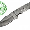 Szco Economy - 8" Black Foot Bowie FULL TANG DAMASCUS BLADE BLANK W/Bolster And Finger Groove Handle
