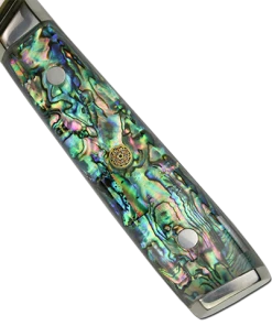 Buy Out **WW Dojo Complete Kitchen Knife 4 Pc Set - With Abalone In Resin Handles And Mosaic Pin - AUS-10 Damascus Steel Kitchen Knives And Other Specialty Knives