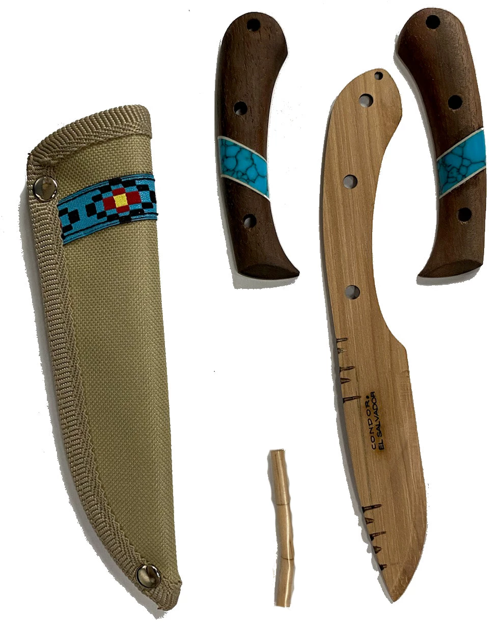 Blue Ridge Knife Supply * Blue River Wooden Knife Kit - Fixed Blade With Sheath 1 Blue Ridge Knife Supply * Blue River Wooden Knife Kit - Fixed Blade With Sheath