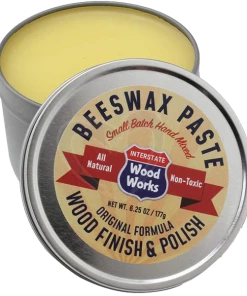 Interstate Wood Works - Non Toxic Beeswax Paste - Made From Beeswax And Mineral Oil. 6.25 Oz. Lacquer, Poly & Urethane Blends
