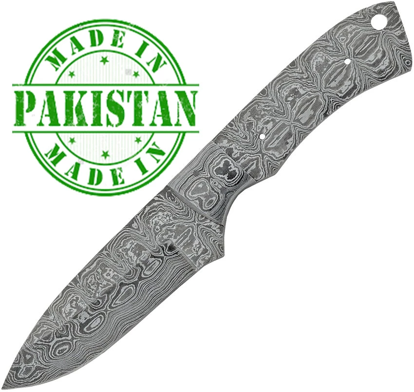 Szco Economy - 8.25" Camp Knife Full Tang Damascus Blade Blank W/Bolster Knife Kits 1 Szco Economy - 8.25" Camp Knife Full Tang Damascus Blade Blank W/Bolster Knife Kits