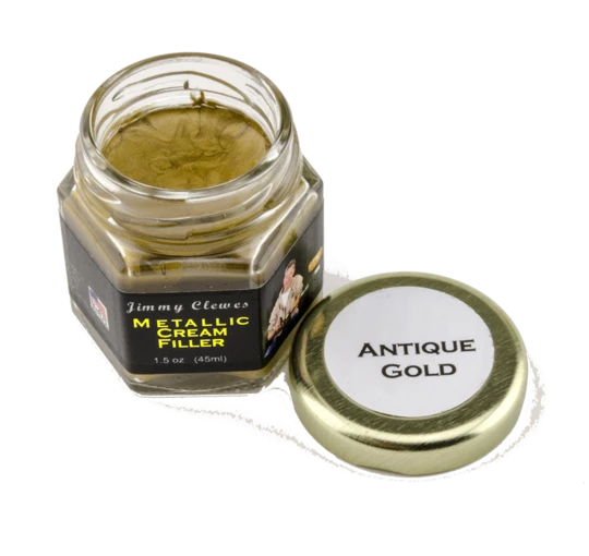 Wood World Of Texas LLC Jimmy Clewes Metallic Cream Filler - Antique Gold Jimmy Clews Embellishment Products 1 Wood World Of Texas LLC Jimmy Clewes Metallic Cream Filler - Antique Gold Jimmy Clews Embellishment Products