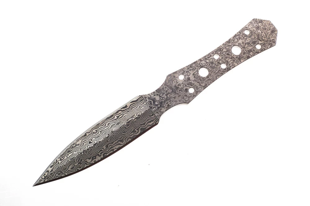 Premium Knife Supply Damascus: San Mai Boot Knife - Double Edge 1 Premium Knife Supply Damascus: San Mai Boot Knife - Double Edge