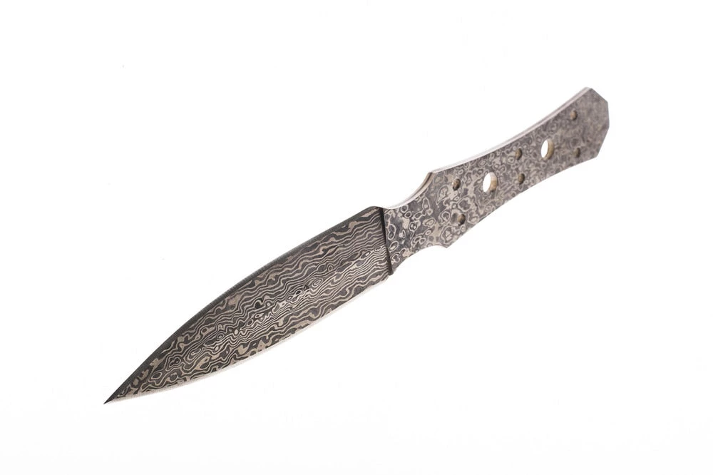 Premium Knife Supply Damascus: San Mai Boot Knife - Double Edge 2 Premium Knife Supply Damascus: San Mai Boot Knife - Double Edge
