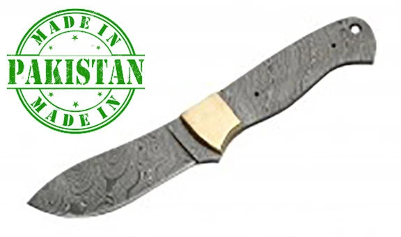 Szco Economy - 8.7" Ft Griffin FULL TANG DAMASCUS BLADE BLANK W/Brass Bolster Knife Kits 1 Szco Economy - 8.7" Ft Griffin FULL TANG DAMASCUS BLADE BLANK W/Brass Bolster Knife Kits