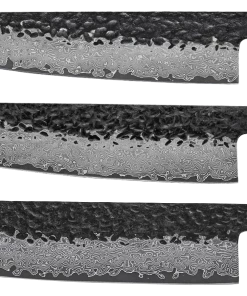 Wood World Of Texas LLC Knife Kits Japanese Style Chef Kitchen Knife Set - Damascus- Hidden Tang - WW948