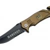 Premium Knife Supply 4.5" "Marines" Rescue Knife Limited Edition - Tan Knives Completed