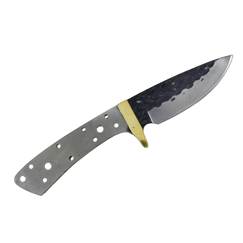 Premium Knife Supply Knife Kits Mohave Drop Point Skinner W/ Brass Bolster - Hammered 1 Premium Knife Supply Knife Kits Mohave Drop Point Skinner W/ Brass Bolster - Hammered
