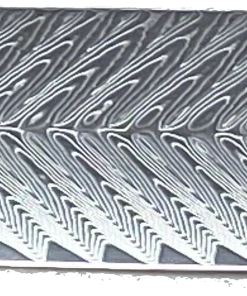 Yangjiang Amber * VG10 Feather Pattern - Nakiri ( Veggie Knife ) Knife Blank - 12" OAL - 6.5" Cut