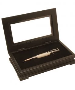 PSI Woodworking Bag, Boxes And Displays Black Lacquer Display Box With Glass Window