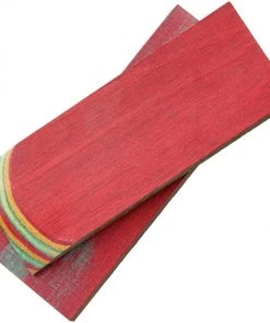 Premium Knife Supply Knife Scales & Handles Knife Scales - Pakkawood- Multi Color ( Red / Green / Yellow ) - 4" X 1.5" X .25"
