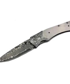 Premium Knife Supply San Mai Damascus VG10 Folder Assembly - Reaper