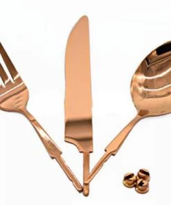 Xiamen Rizheng Industry Co. Ltd Flatware Kits S.S Flatware Set With Rose Gold / Copper Plating.