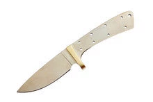 Premium Knife Supply Knife Kits Desert Drop Point Skinner W/ Brass Bolster