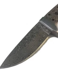 Premium Knife Supply Desert Drop Point San Mai Damascus Skinner Knife Kits