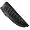 Peterson Custom Leather Knife Sheath Leather - SHWW600 - BlkBW - 1.5" Opening And A 5.25" Length - Black - Basket Weave Knife Sheaths, Cases, Edge Guards & Displays