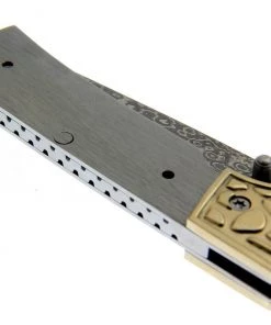 Premium Knife Supply Knife Kits Damascus Folder Brass Bolster - Aztec 13 Premium Knife Supply Knife Kits Damascus Folder Brass Bolster - Aztec