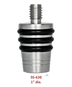 Ruth Niles Whiskey Bottle Stoppers - Stainless Steel - Made In USA - SS-620 - 1" Dia - Medium