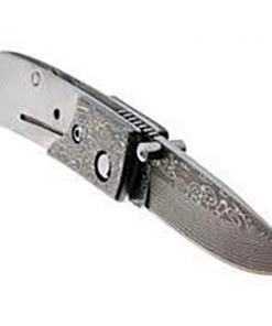 Premium Knife Supply Samurai Damascus Folder - With Damascus Bolster -