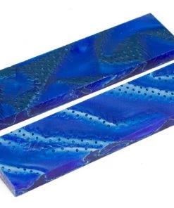Bear Tooth Woods Knife Scales - Blue Hawaii Knife Scales - 0.35 X 1.5 X 5 - 2 Pieces Knife Scales & Handles