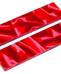 Bear Tooth Woods Knife Scales & Handles Knife Scales - Ruby Water Knife Scales - 0.23 X 1.5 X 5 - 2 Pieces