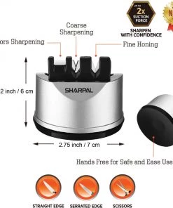 Blue Ridge Ceramic & Tungsten Carbide Benchtop Knife & Scissor Sharpener - Sharpal Sharpening