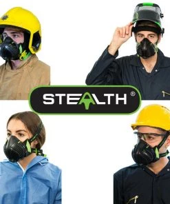Rikon Stealth P3 Half Mask C/w Twin Hepac Filters - Respirator - Small / Medium Safety & Clothing