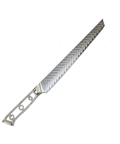 Premium Knife Supply * VG10 Feather Pattern - Sujihiki Knife Blank - 15.25" OAL 10.5" Cut