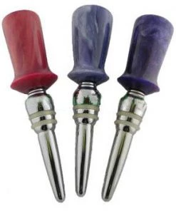 Berea Hardwoods Bottle Stoppers TearDrop Bottle Stopper Kits Chrome
