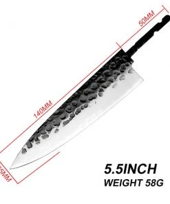 Grand Sharp Japanese Style Utility 5"" - Damascus AUS10 3 Layer- Hidden Tang -