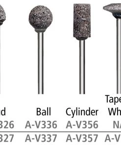 Rotary Tool Accessories Foredom V Stone Coarse Abrasive Stone 3/32" Shank - V397- Flat Top Taper - 80 Grit
