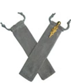 Barracuda Velvet Drawstring Pen Bag -Gray (10 Pack) Bag, Boxes And Displays