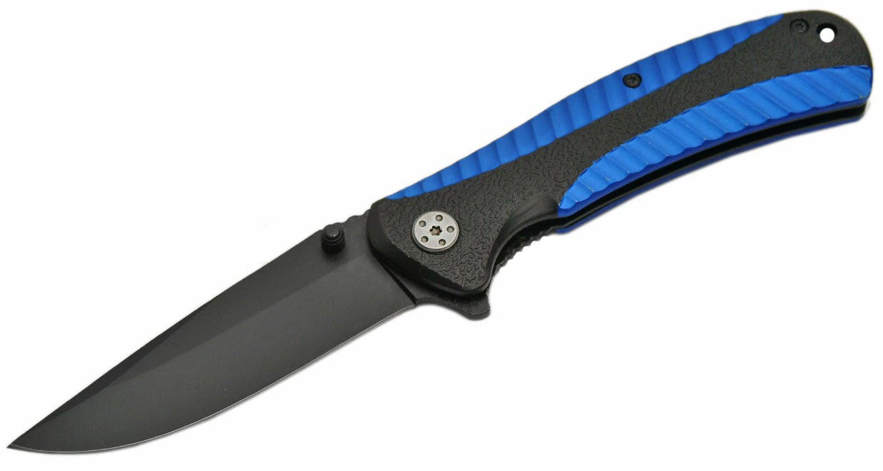 Premium Knife Supply 4.5" BLUE ALUMINUM HANDLE FOLDER Limited Edition Knives Completed 2 Premium Knife Supply 4.5" BLUE ALUMINUM HANDLE FOLDER Limited Edition Knives Completed