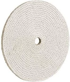Woodstock International Buffing Wheel - Hard Spiral Sewn 8" X 1/2" Ply X 3/4" Hole