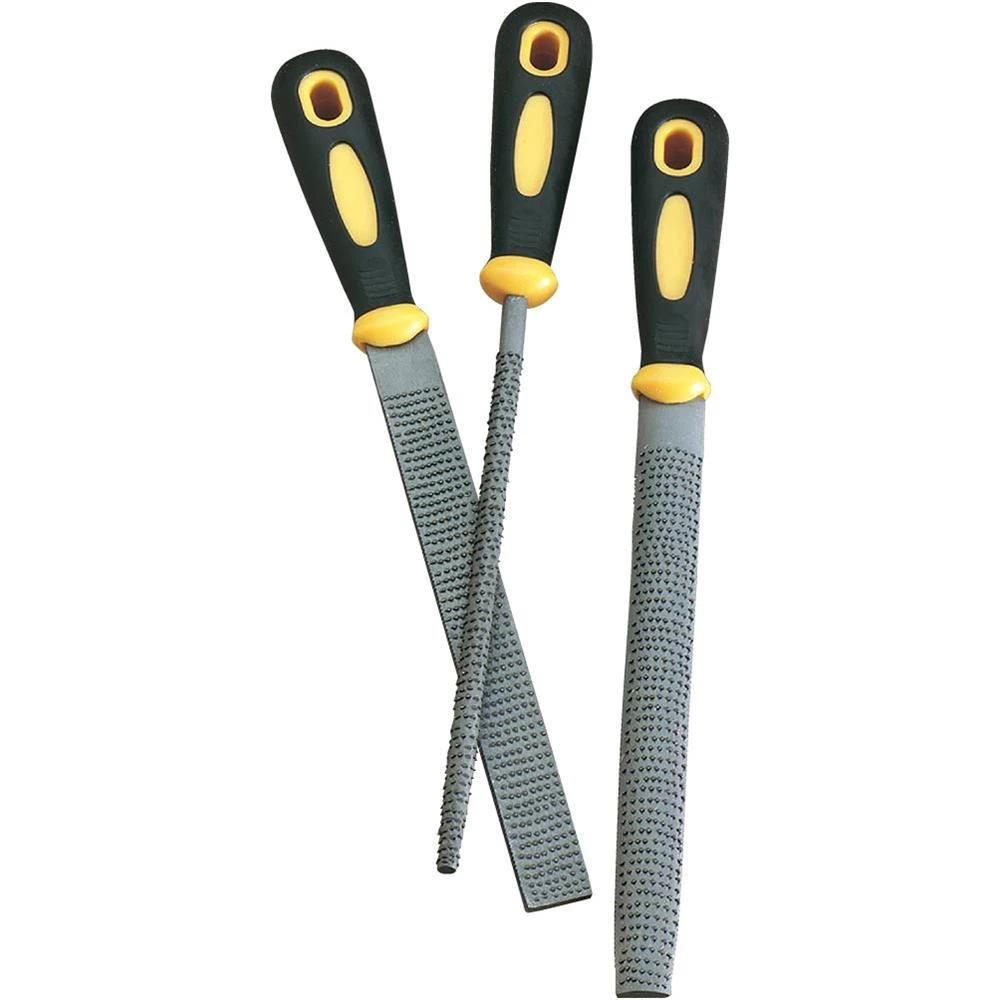 Woodstock International, Inc. Wood Rasp Set 3 Pc With Rubber Handles 12" Length Files & Rasps 1 Woodstock International, Inc. Wood Rasp Set 3 Pc With Rubber Handles 12" Length Files & Rasps