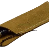 Xiamen Rizheng Industry Co. Ltd Texas Style Pen Sleeve - Handmade Leather Tooled Design -Dark Yellow
