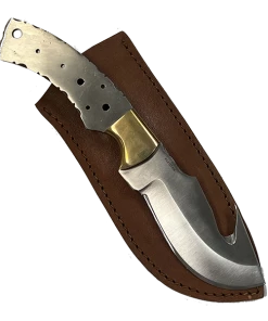 Szco Knife Kits Economy - Mathew's Guthook Blade W/ Brass Bolster 9" Overall - Damascus 7 Szco Knife Kits Economy - Mathew's Guthook Blade W/ Brass Bolster 9