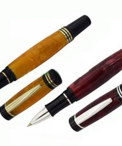 PSI Woodworking Pen Kits By Name Noble Roller Ball - Gold Or Silver