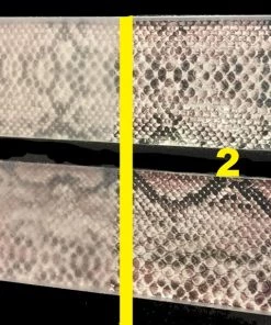 Bear Tooth Woods Knife Scales - Acrylic & Real Python Snake Skin Scales (pair) 5" Long X 1 1/2" Wide X 1/4" Thick