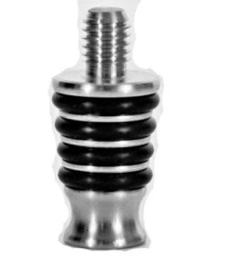 PSI Woodworking Ruth Niles Bottle Stoppers - Cork Style- Stainless Steel - Made In USA