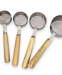 PSI Woodworking Stainless Steel Measuring Cup Kit - 1/4 Cup, 1/3 Cup, 1/2 Cup & 1 Cup Kitchen Essentials